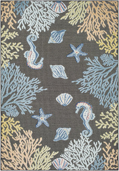 Pasca Charcoal Outdoor Area Rug - Clearance - Ornate Home