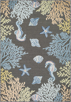 Pasca Charcoal Outdoor Area Rug - Clearance - Ornate Home