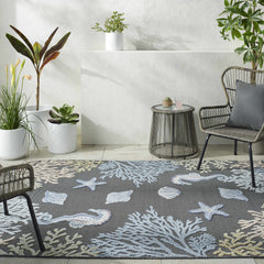 Pasca Charcoal Outdoor Area Rug - Clearance - Ornate Home