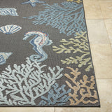 Pasca Charcoal Outdoor Area Rug - Clearance - Ornate Home