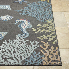 Pasca Charcoal Outdoor Area Rug - Clearance - Ornate Home