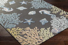 Pasca Charcoal Outdoor Area Rug - Clearance - Ornate Home