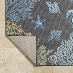 Pasca Charcoal Outdoor Area Rug - Clearance - Ornate Home