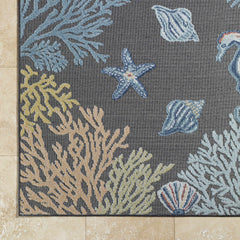 Pasca Charcoal Outdoor Area Rug - Clearance - Ornate Home