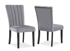 Pascal Gray/Black Faux Marble Top Dining Set - Ornate Home