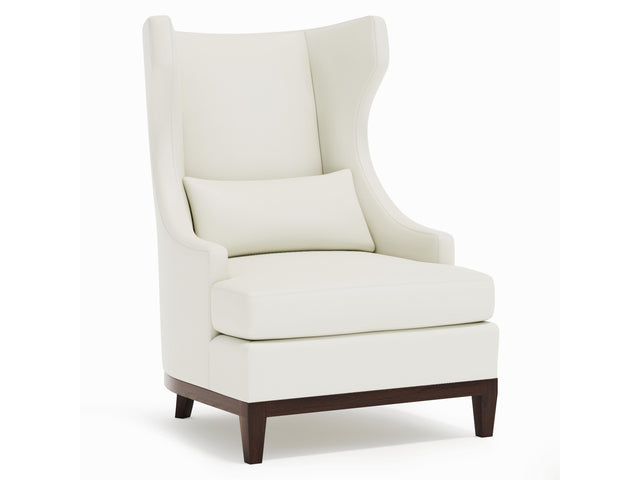 Pascal White/Cream Leather Chair - Ornate Home