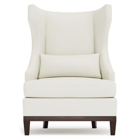 Pascal White/Cream Leather Chair - Ornate Home