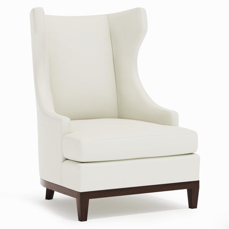 Pascal White/Cream Leather Chair - Ornate Home