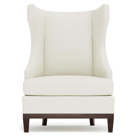 Pascal White/Cream Leather Chair - Ornate Home