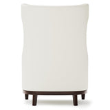 Pascal White/Cream Leather Chair - Ornate Home
