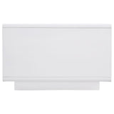 Paseo White High Gloss Rectangular Cocktail Coffee Table - Ornate Home