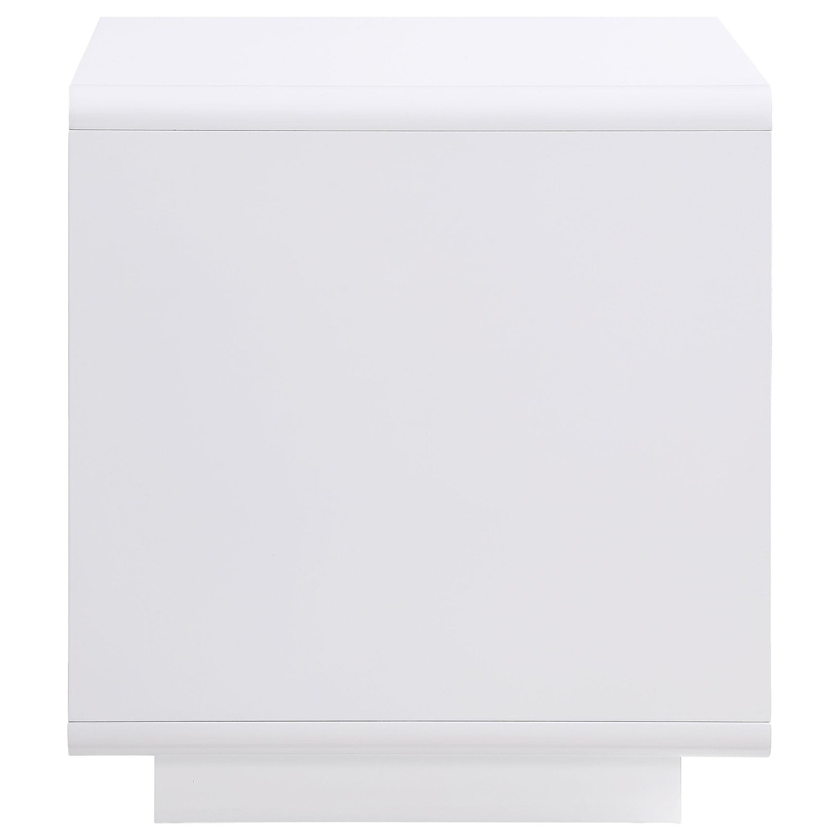 Paseo White High Gloss Square End Side Table - Ornate Home