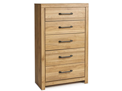 Pasklyn Brown Five Drawer Chest - Ornate Home