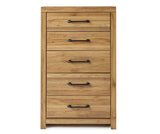 Pasklyn Brown Five Drawer Chest - Ornate Home