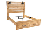 Pasklyn Brown Queen Panel Storage Bed - Ornate Home