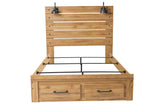 Pasklyn Brown Queen Panel Storage Bed - Ornate Home
