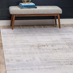 Pastoral Beige/Gray Woven Non-Slip Indoor Area Rug - Ornate Home