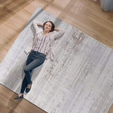 Pastoral Beige/Gray Woven Non-Slip Indoor Area Rug - Ornate Home