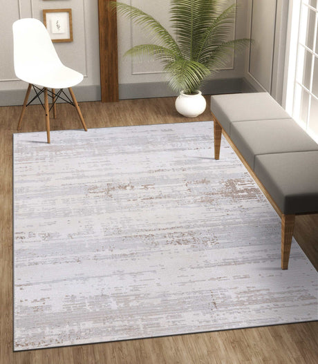 Pastoral Beige/Gray Woven Non-Slip Indoor Area Rug - Ornate Home