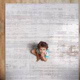 Pastoral Beige/Gray Woven Non-Slip Indoor Area Rug - Ornate Home