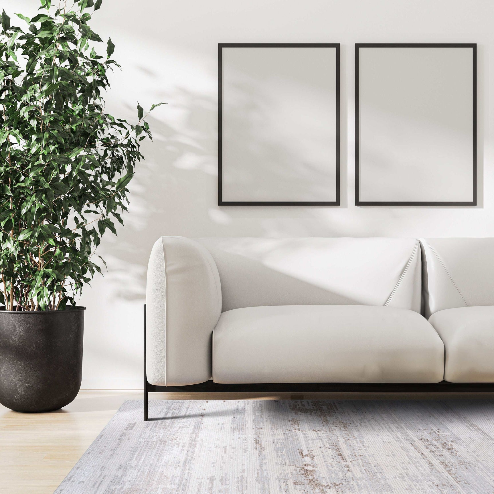 Pastoral Beige/Gray Woven Non-Slip Indoor Area Rug - Ornate Home