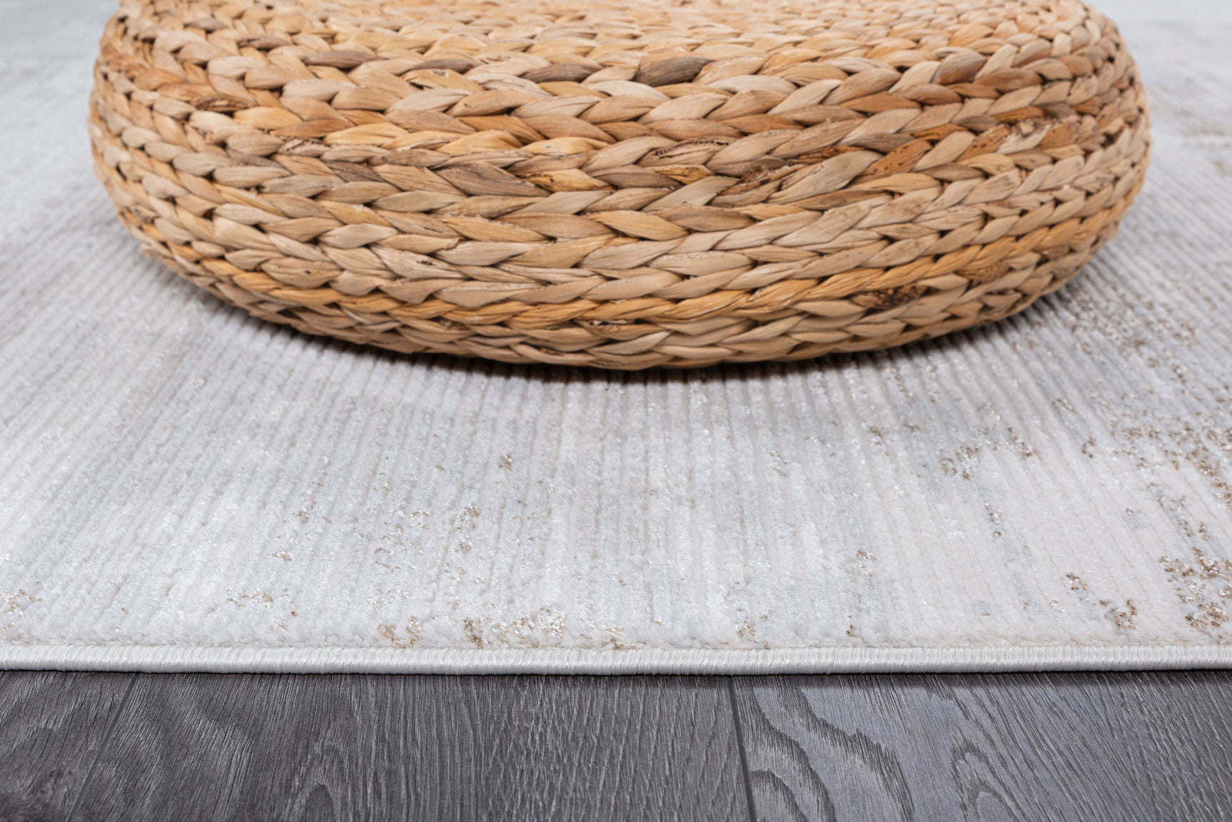 Pastoral Beige/Gray Woven Non-Slip Indoor Area Rug - Ornate Home