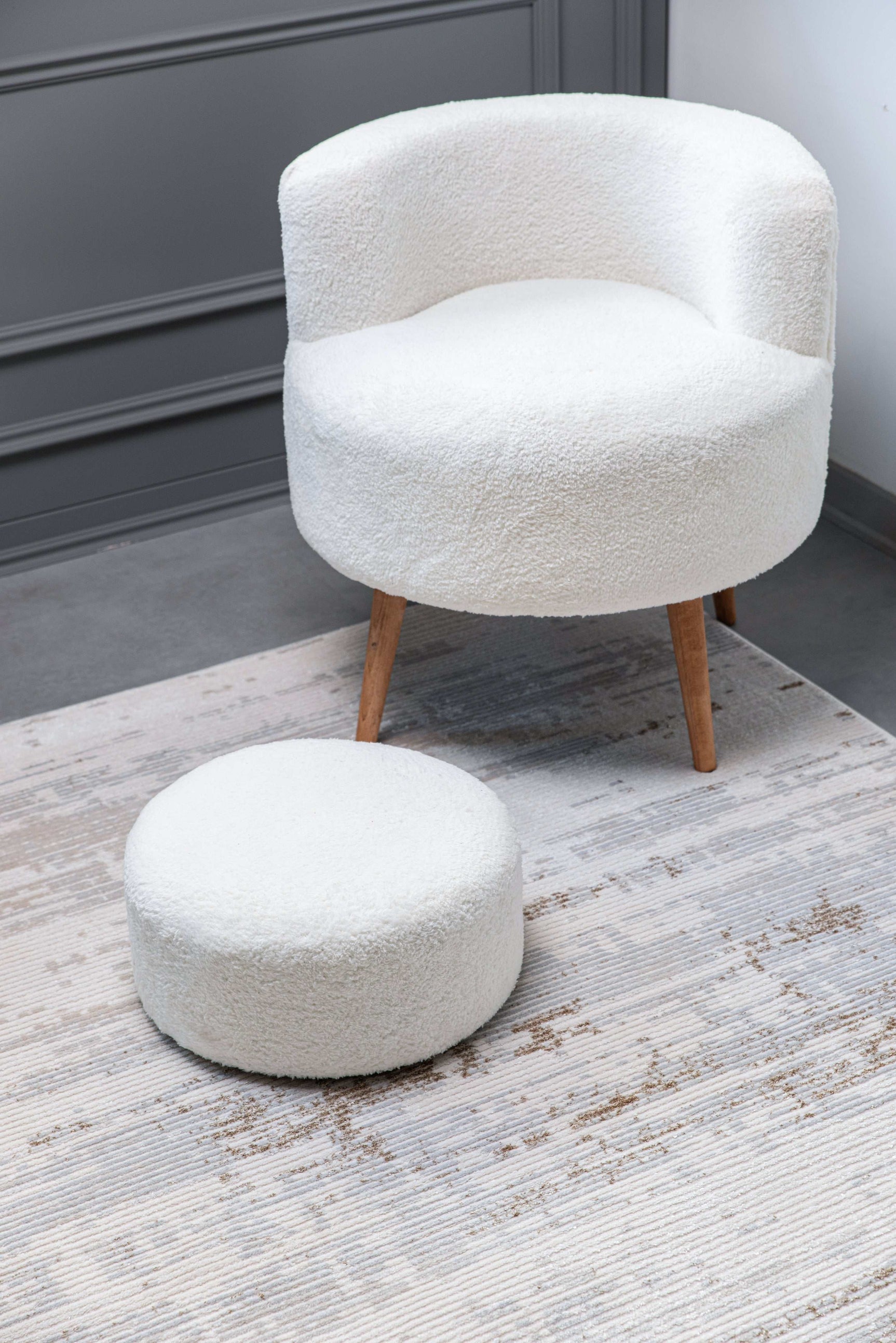 Pastoral Beige/Gray Woven Non-Slip Indoor Area Rug - Ornate Home