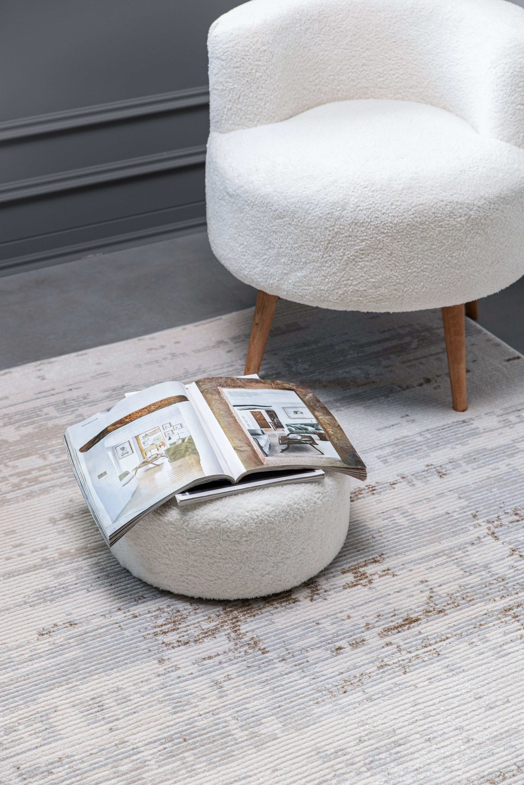 Pastoral Beige/Gray Woven Non-Slip Indoor Area Rug - Ornate Home