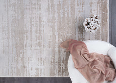 Pastoral Beige/White Woven Non-Slip Indoor Area Rug - Ornate Home