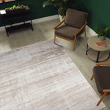 Pastoral Beige/White Woven Non-Slip Indoor Area Rug - Ornate Home