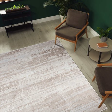 Pastoral Beige/White Woven Non-Slip Indoor Area Rug - Ornate Home