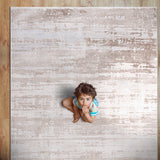 Pastoral Beige/White Woven Non-Slip Indoor Area Rug - Ornate Home