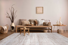 Pastoral Beige/White Woven Non-Slip Indoor Area Rug - Ornate Home