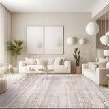 Pastoral Beige/White Woven Non-Slip Indoor Area Rug - Ornate Home