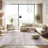 Pastoral Beige/White Woven Non-Slip Indoor Area Rug - Ornate Home