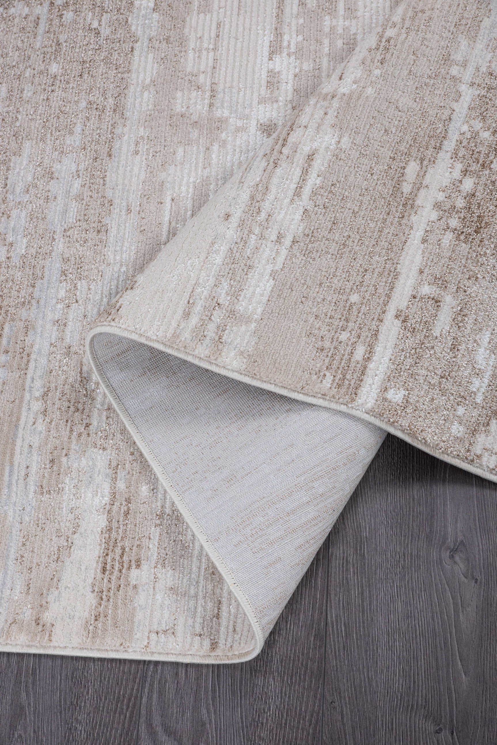 Pastoral Beige/White Woven Non-Slip Indoor Area Rug - Ornate Home