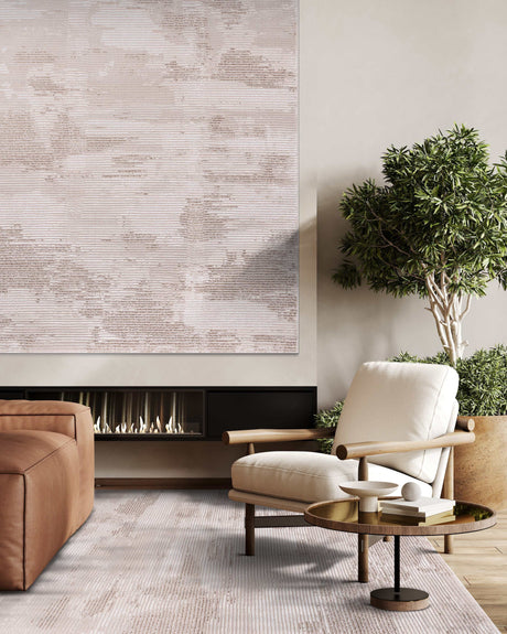 Pastoral Beige/White Woven Non-Slip Indoor Area Rug - Ornate Home