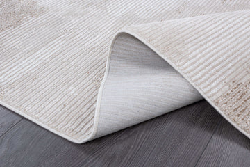 Pastoral Beige/White Woven Non-Slip Indoor Area Rug - Ornate Home