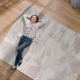 Pastoral Beige/White Woven Non-Slip Indoor Area Rug - Ornate Home