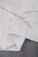 Pastoral Beige/White Woven Non-Slip Indoor Area Rug - Ornate Home