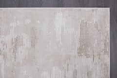 Pastoral Beige/White Woven Non-Slip Indoor Distressed Woven Area Rug - Ornate Home
