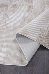 Pastoral Beige/White Woven Non-Slip Indoor Distressed Woven Area Rug - Ornate Home