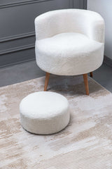 Pastoral Beige/White Woven Non-Slip Indoor Distressed Woven Area Rug - Ornate Home