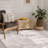Pastoral Beige/White Woven Non-Slip Indoor Distressed Woven Area Rug - Ornate Home
