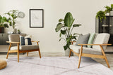 Pastoral Beige/White Woven Non-Slip Indoor Geometric Pattern Area Rug - Ornate Home