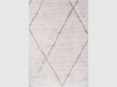 Pastoral Beige/White Woven Non-Slip Indoor Geometric Pattern Area Rug - Ornate Home