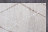 Pastoral Beige/White Woven Non-Slip Indoor Geometric Pattern Area Rug - Ornate Home
