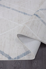 Pastoral Blue/Beige Woven Non-Slip Indoor Area Rug - Ornate Home