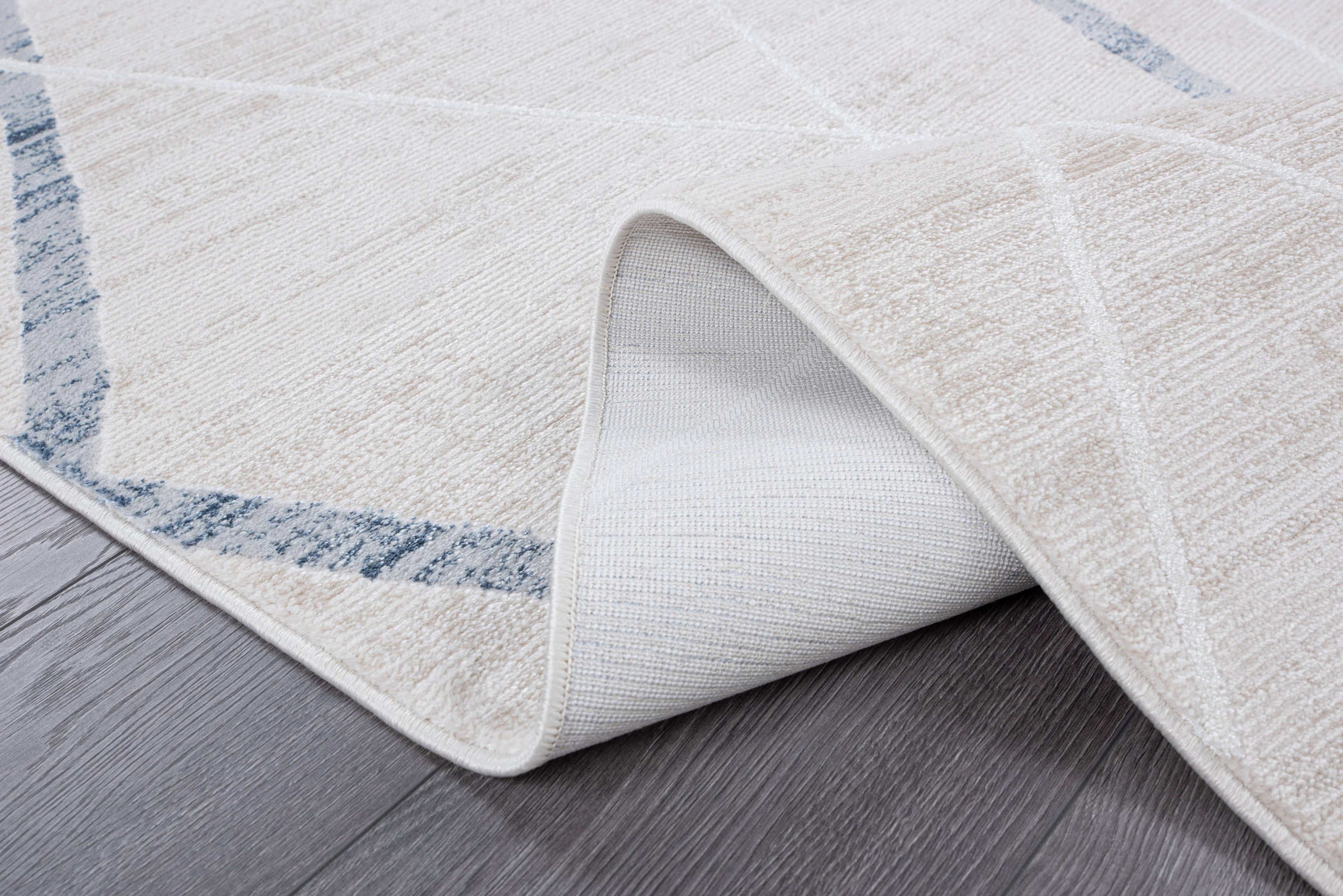 Pastoral Blue/Beige Woven Non-Slip Indoor Area Rug - Ornate Home