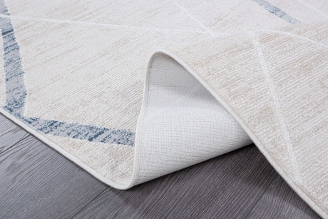 Pastoral Blue/Beige Woven Non-Slip Indoor Area Rug - Ornate Home